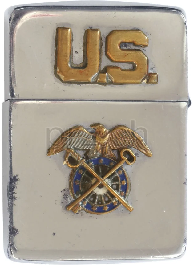 U.S. Army Quartermaster Corps, Ansicht 1 U.S. Army Quartermaster Corps, Modell three barrel hinge, round bottom, Jahr 1943 - 45, Ansicht 1