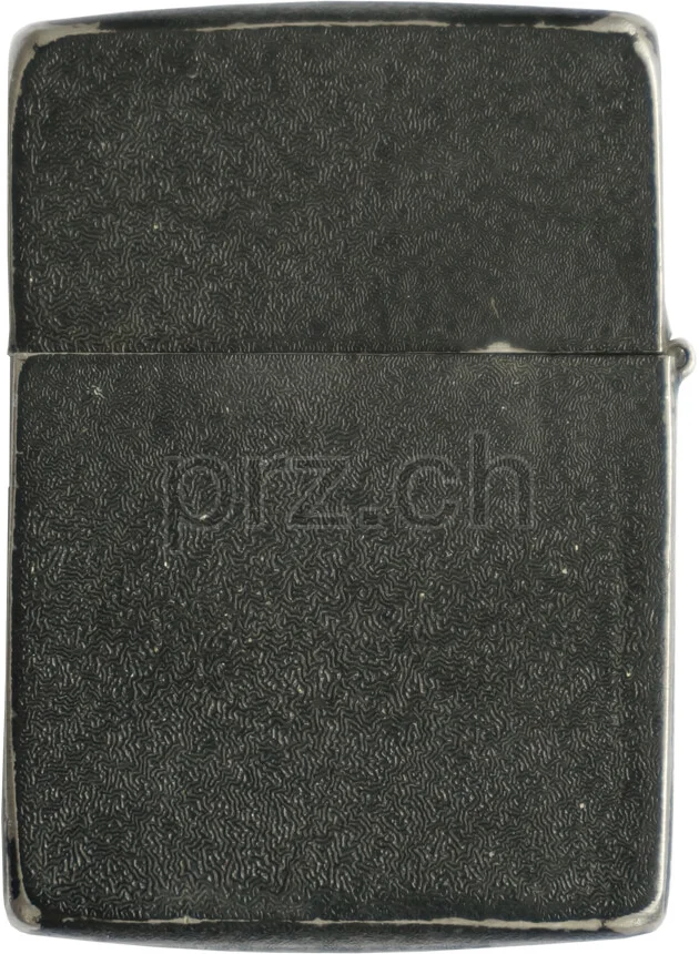Black Crackle – U.S. Navy Officers Insignia, Rückseite Black Crackle – U.S. Navy Officers Insignia, Modell four barrel hinge, flat bottom, Jahr 1942 - 43, Rückseite