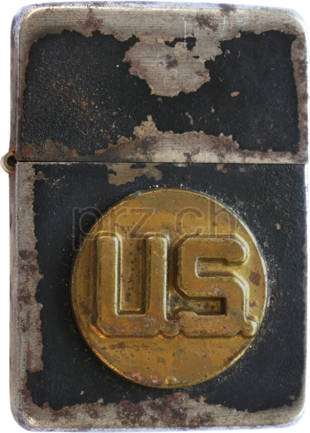 Vorderseite von U.S. Army Collar Insignia, Modell four barrel hinge, flat bottom, Jahr 1942 - 43, Bild 1