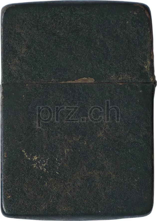 Vorderseite von Black Crackle – U.S. Army Corps of Engineers Insignia, Modell four barrel hinge, flat bottom, Jahr 1942 - 43, Bild 2