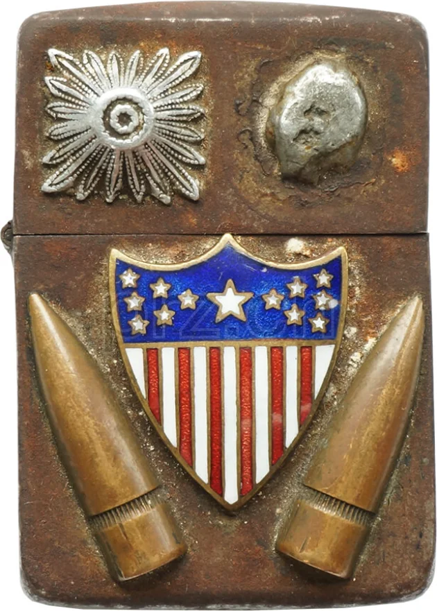 Vorderseite von U.S. Army aide-de-camp – RAF Medical Corps, Modell three barrel hinge, round bottom, Jahr 1943 - 45, Bild 1